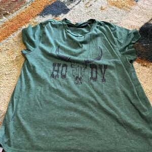 Green Graphic T-Shirt with Bull Design